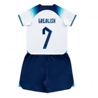 England Jack Grealish #7 Replica Home Minikit World Cup 2022 Short Sleeve (+ pants)